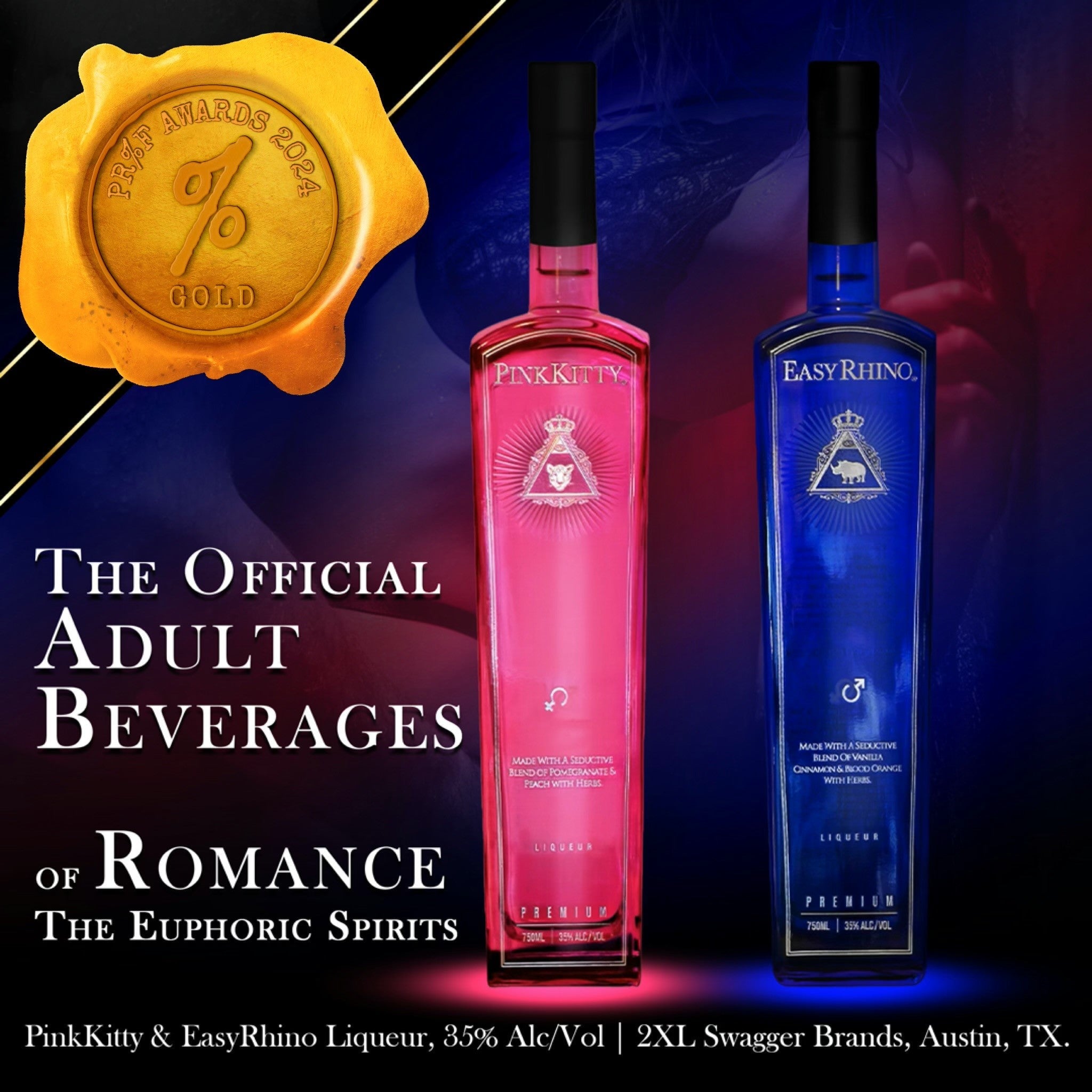 Unleashing the Gold Standard of Passion: PinkKitty and EasyRhino Liqueurs by 2XL Swagger Brands